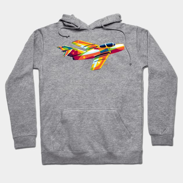 MiG-15 in Pop Art Hoodie by wpaprint